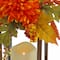 14" Battery-Operated LED Harvest Lantern with Mum Flower